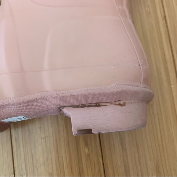 Hunter Boots Made in Scotland Light Pink Wellington Rain Boots - Picture 4 of 12